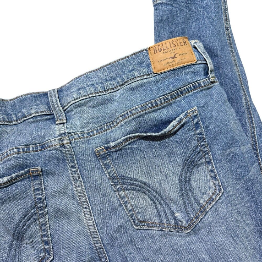 Hollister Vintage Womens 9 Blue Denim Mid Rise Distressed Vintage Boyfriend Jean